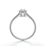 Pierścionek diament szlif szmaragdowy białe złoto SBPZ_059